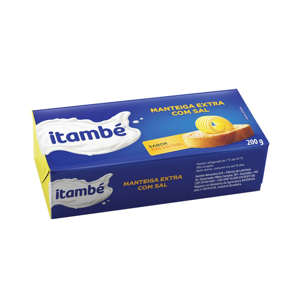 Manteiga Itambé com Sal Tablete 200g