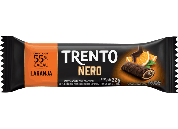 Chocolate Trento Nero Laranja 55% Cacau 22 G 