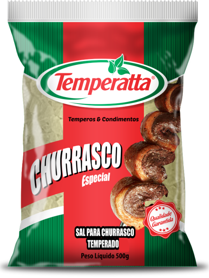 Sal para Churrasco Temperado Temperatta 500 g