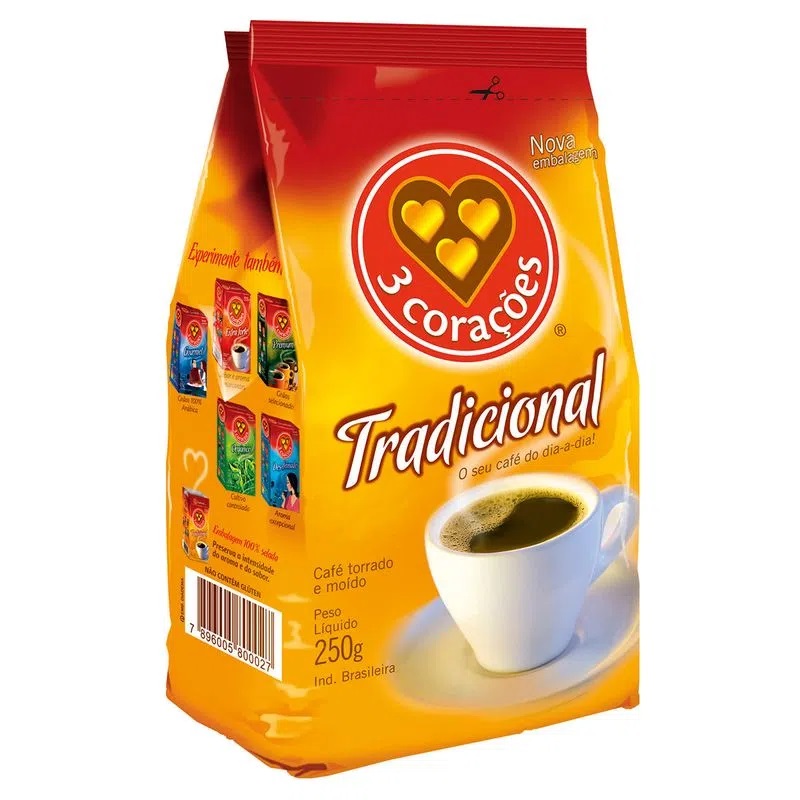 Café Tradicional 3 Corações 250 g