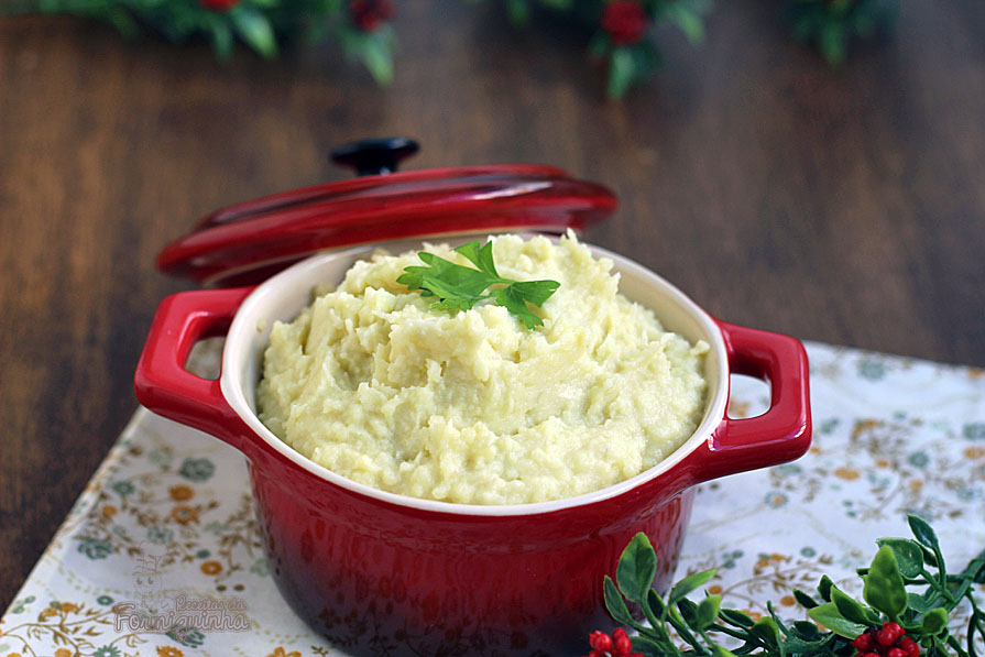 Purê de Batata Baroa com Gorgonzola