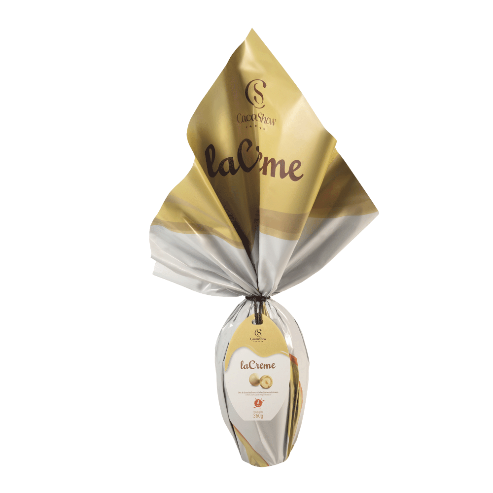 Ovo de Páscoa LaCreme Branco Cacau Show 360 g