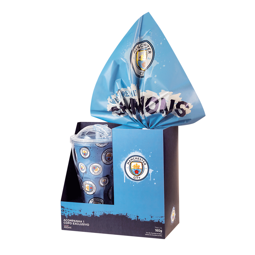 Ovo de Páscoa Copo Time Manchester City Cacau Show 160 g